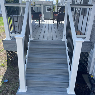 Outdoor Deck fabricated and installed by Granite Works