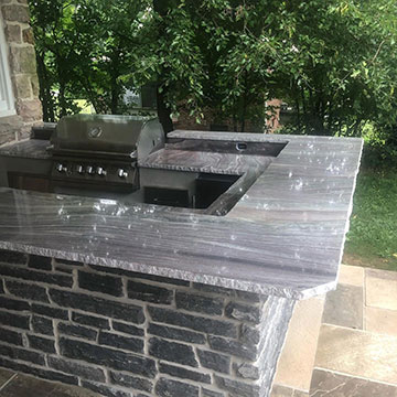 Outdoor Kitchen fabricated and installed by Granite Works